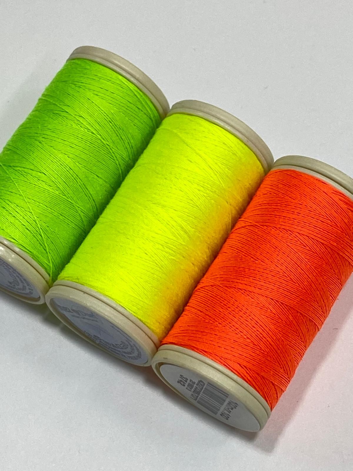 Düet Dikiş İpi / Neon Dikiş İpi / 3 lü set / Kuaför Dikiş İpi