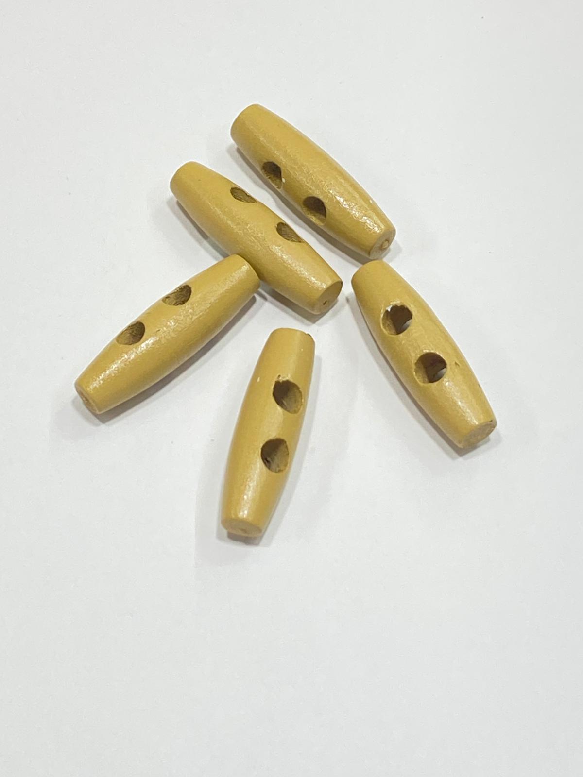 Ahşap Çoban Düğme 5 Li Set / 4 Cm /