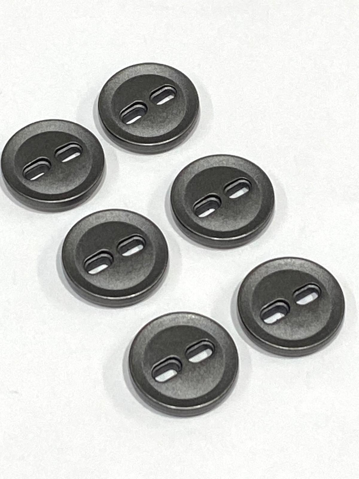 İtalyan Trençkot Ceket Düğmesi / Mat Metalize / 6 lı set / Füme / 2,2 cm / m03261