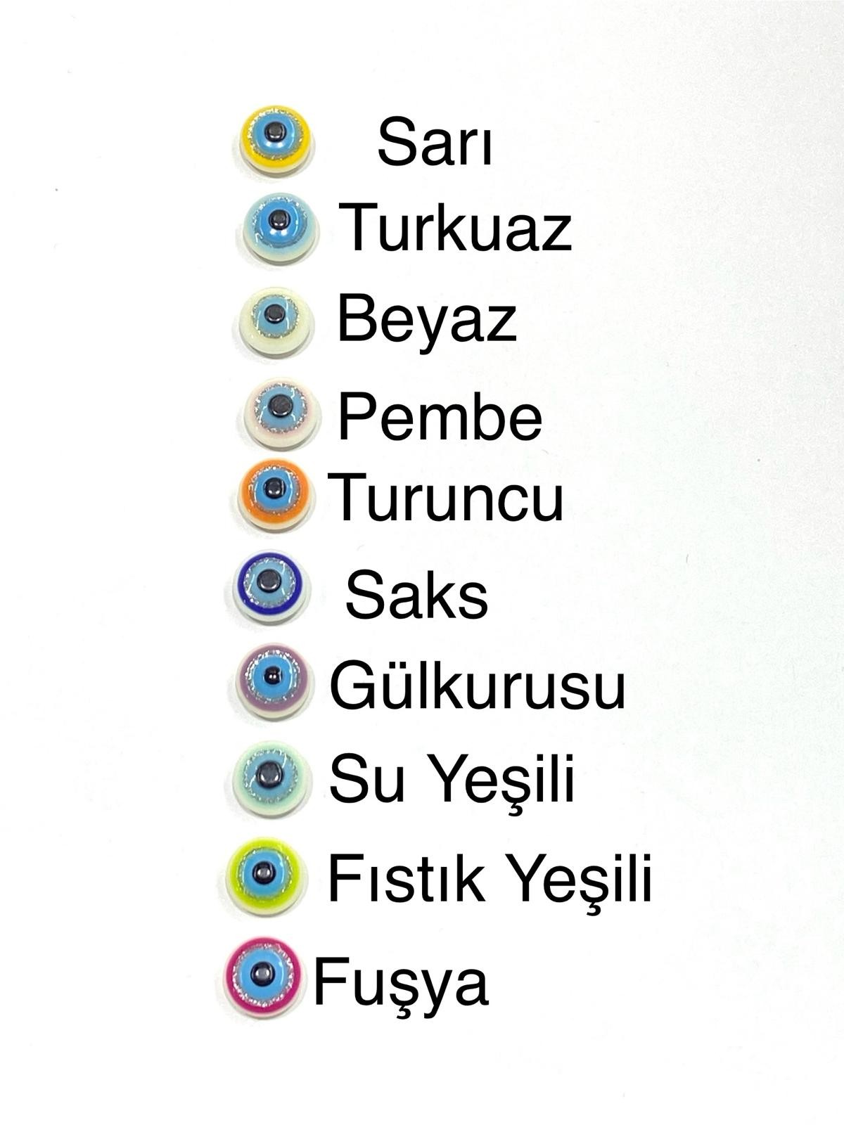 Bebek Düğmesi / Nazar Boncuğu Model 1 / 10 adet /