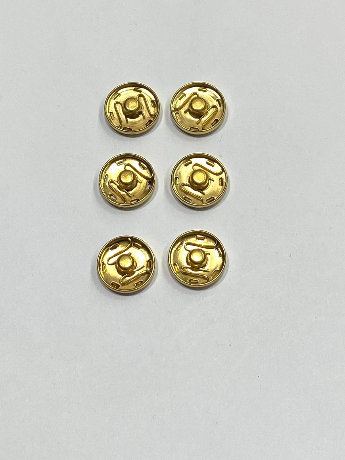 Metal Çıtçıt / Kaban Hırka Çıtçıtı / 6 lı set / 1,7 cm /