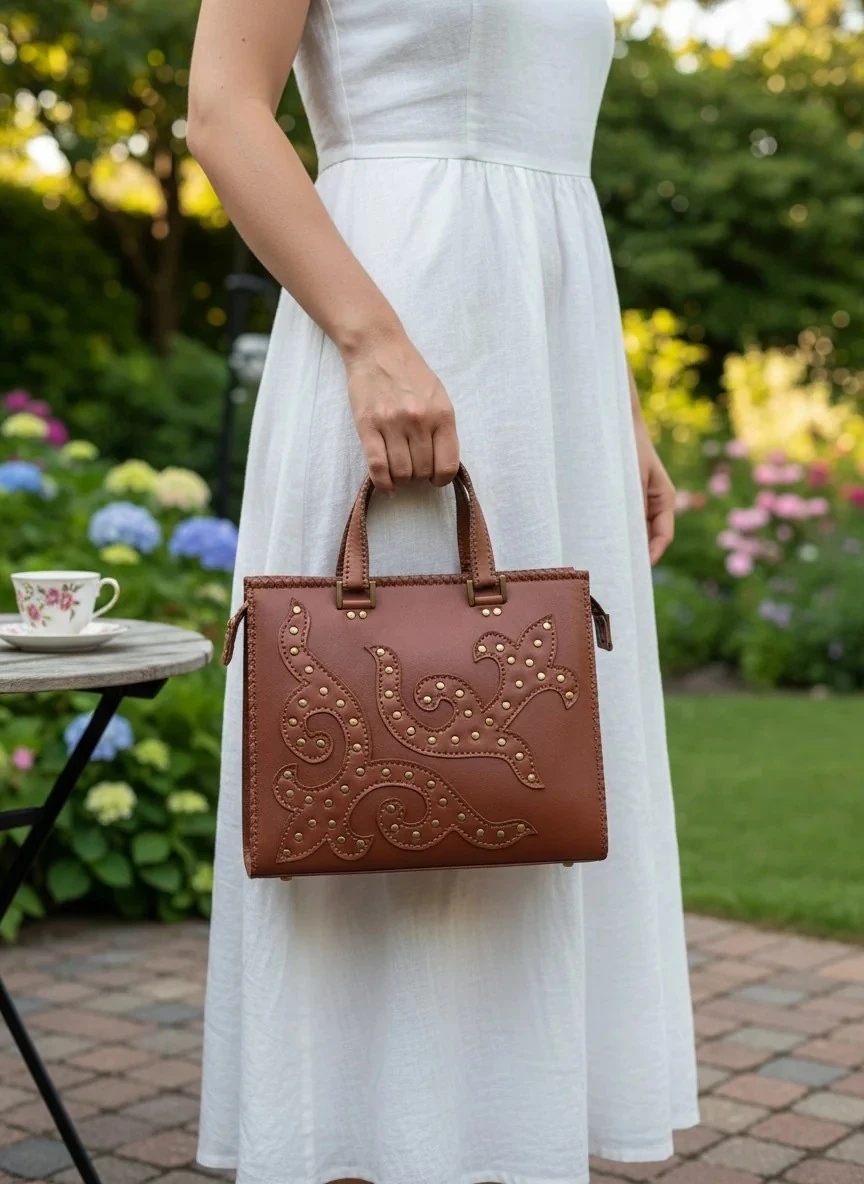 Hakiki Deri Çanta / El Yapımı Tasarım Çanta / Otantik El Çantası