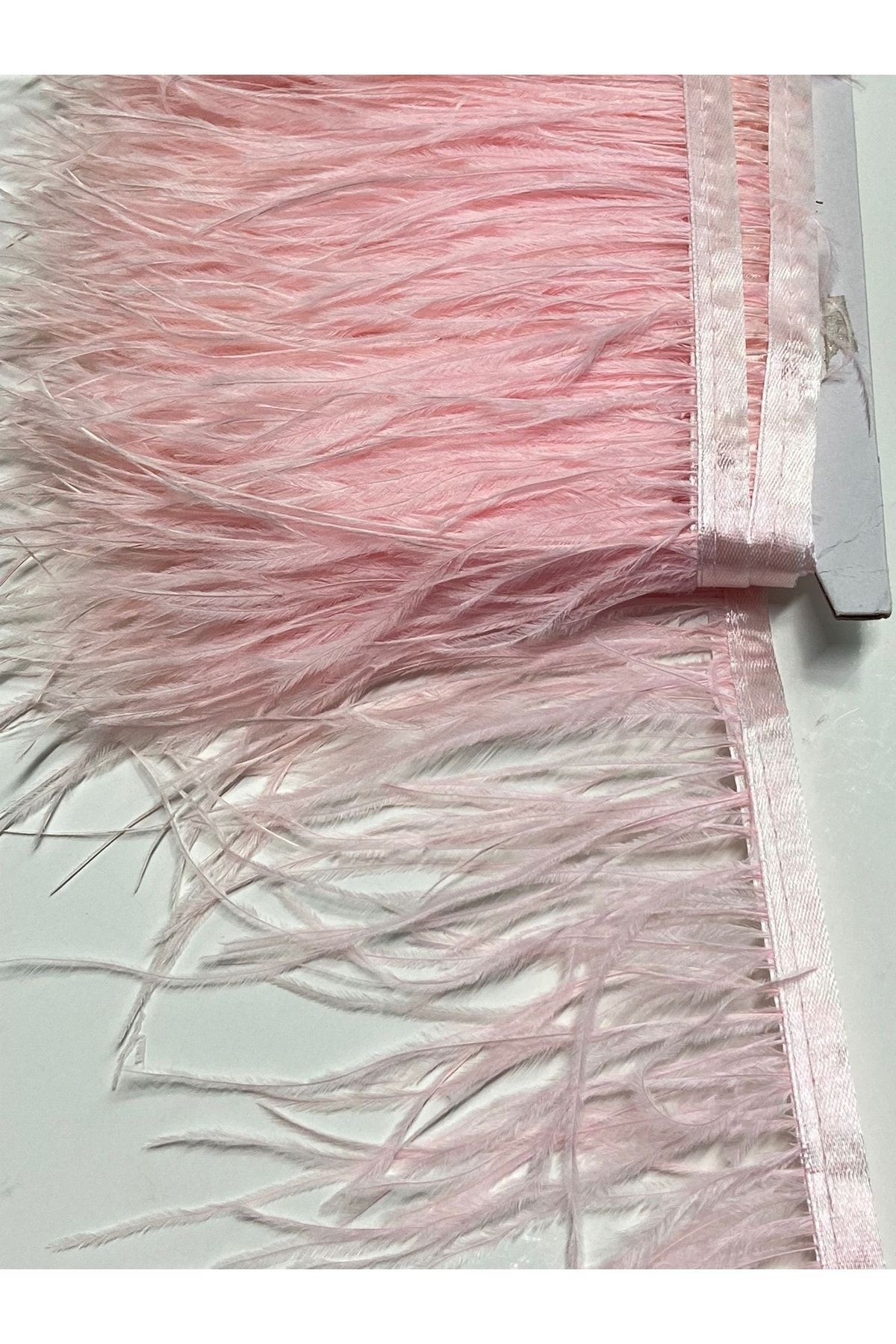 Devekuşu Tüy Şeker Pembe / 1 Metre