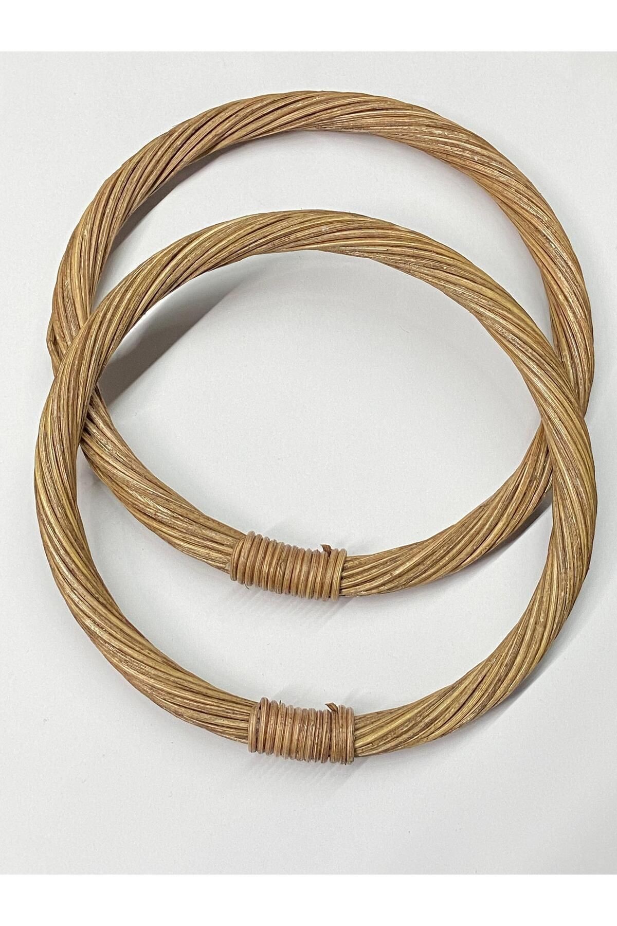 Bambu Çanta Sapı Koyu Ahşap 14 Cm