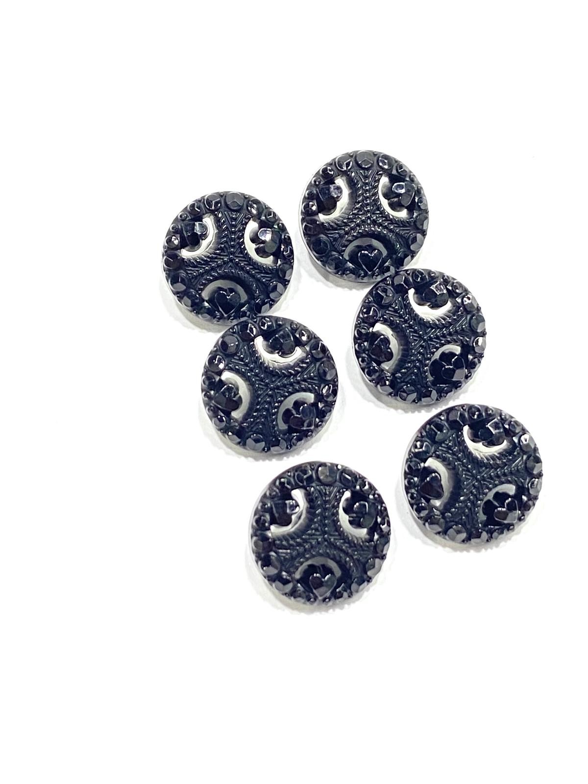 Yelek Hırka Düğmesi / Siyah 1,5 cm / m2617
