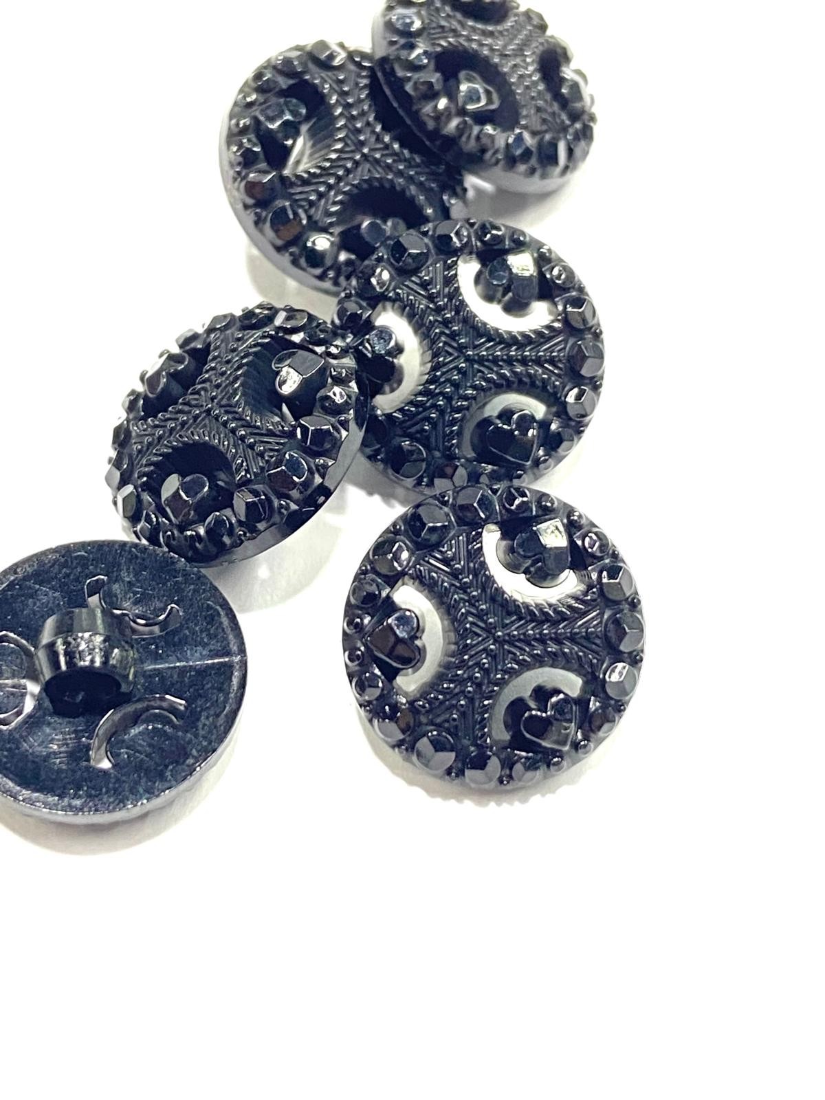 Yelek Hırka Düğmesi / Siyah 1,5 cm / m2617