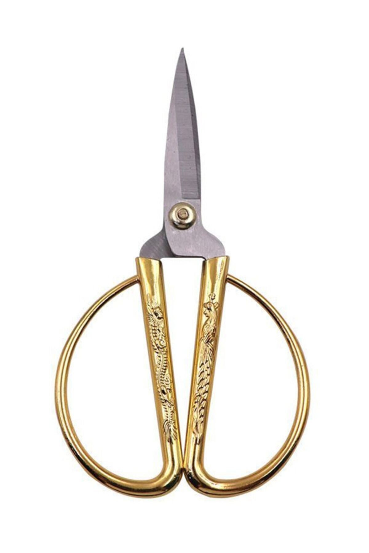 Söz Kurdele Nişan Makası Gold Renk Kurdele Kesme Makası Lüks Makas