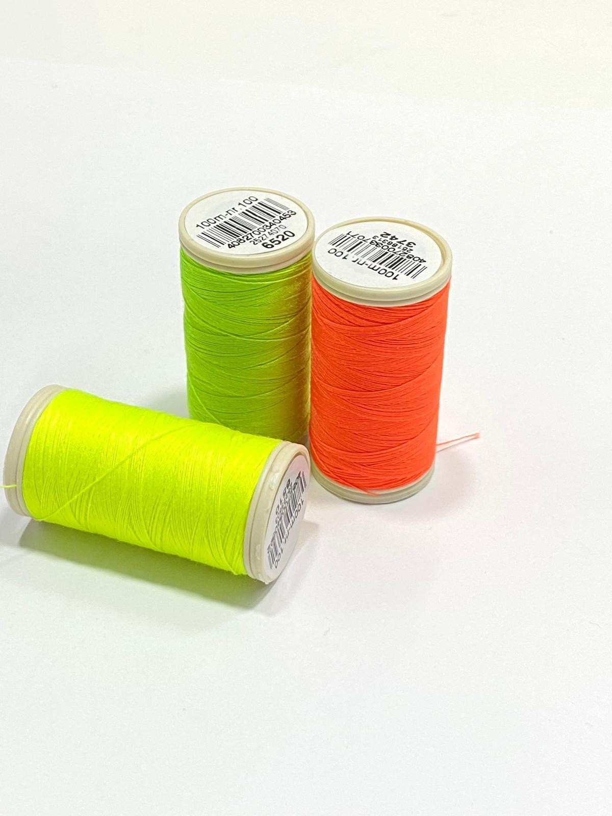 Düet Dikiş İpi / Neon Dikiş İpi / 3 lü set / Kuaför Dikiş İpi