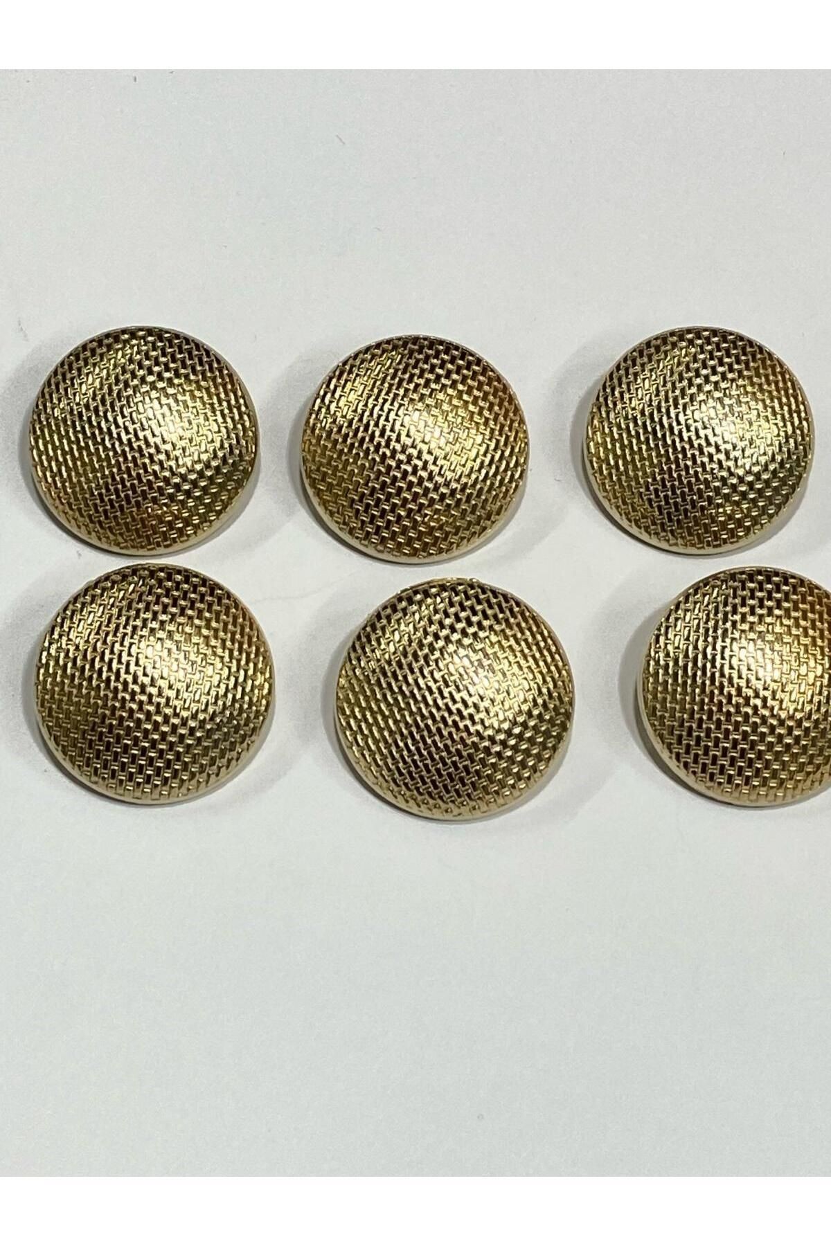 Trençkot Kaban Düğmesi Takımı Petek Desen / Gold 6 lı set 2,8 cm