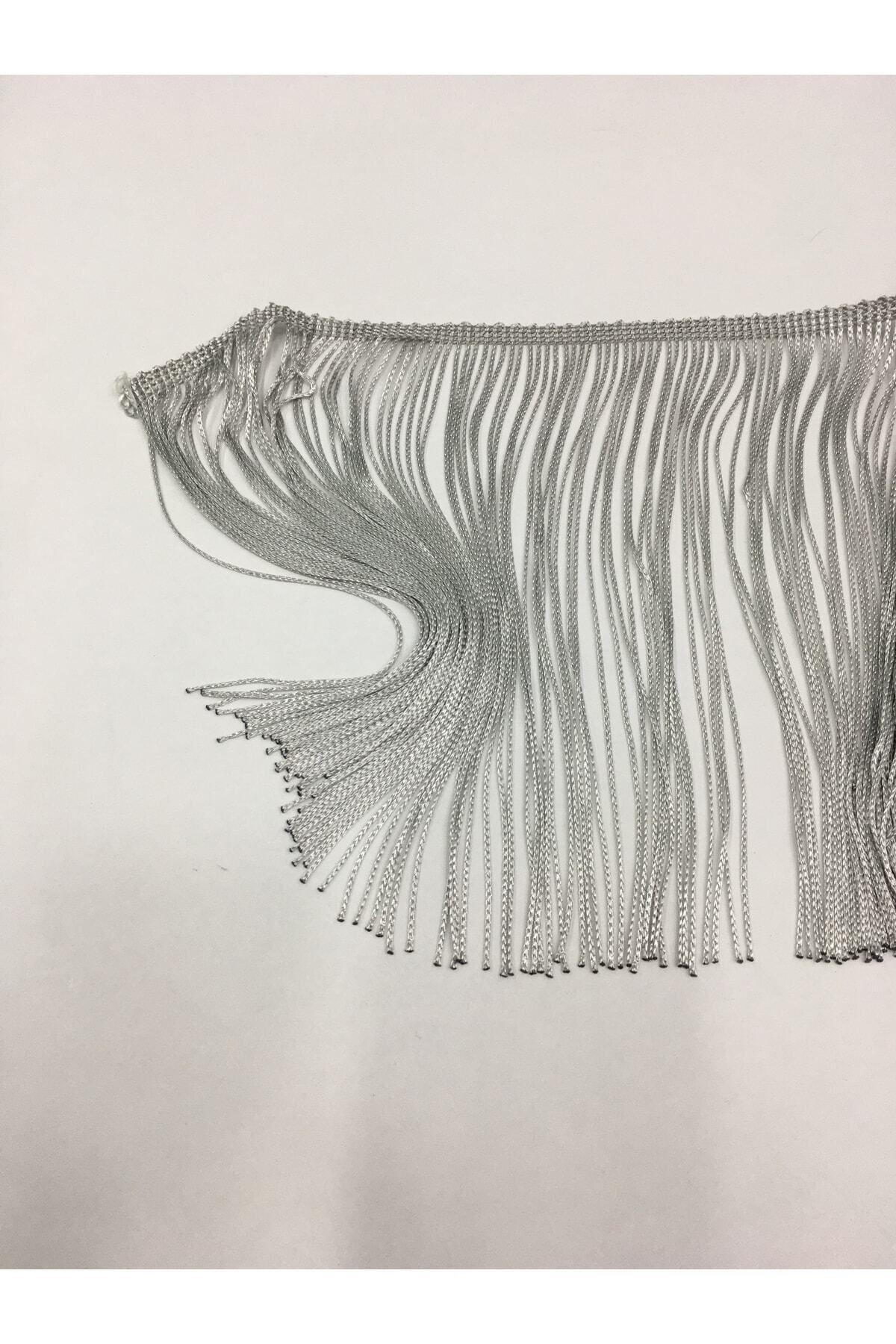 Püskül Saçak 20 Cm Gri / 1 Metre
