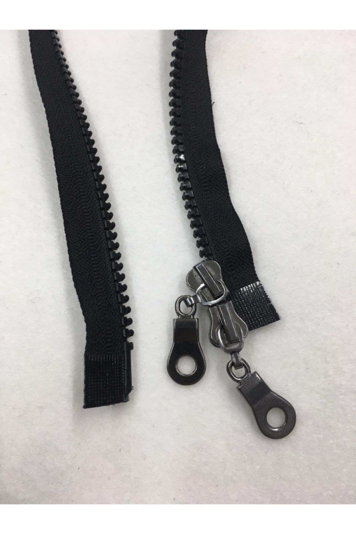 Kaban Mont Fermuarı Çift Yön 100 Cm No:5 Siyah 1123