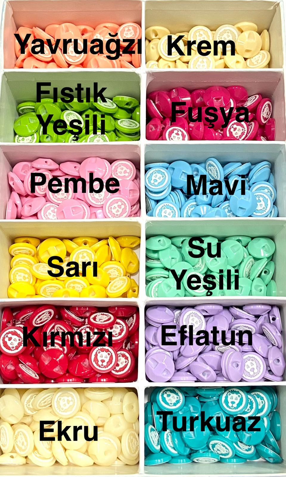 Bebek Düğmesi / Aslan Yüzü Model / 10 adet