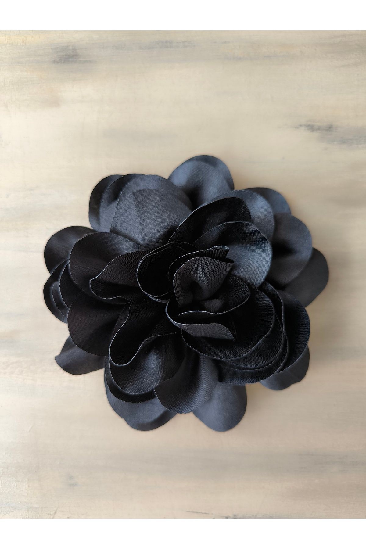 Broş/İğneli Saten Çiçek Broş (12 cm)