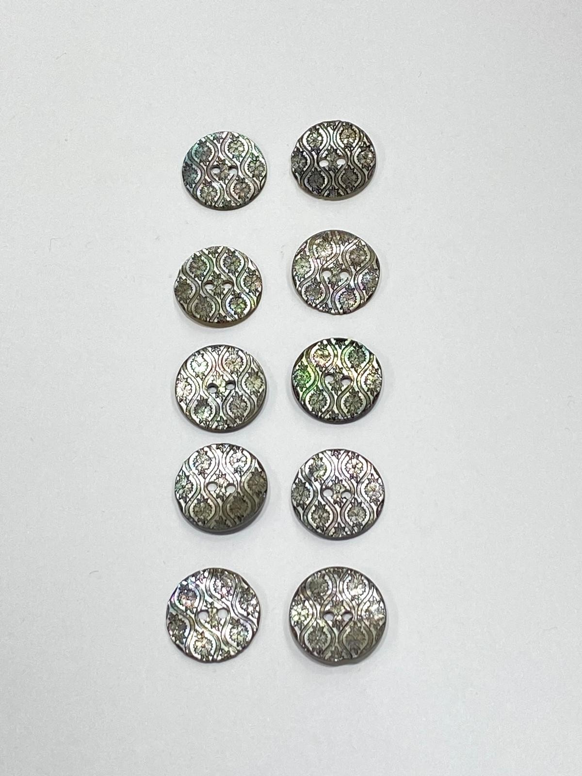 Italyan Işli Sedef Düğme 10 lu Set 1,8 Cm