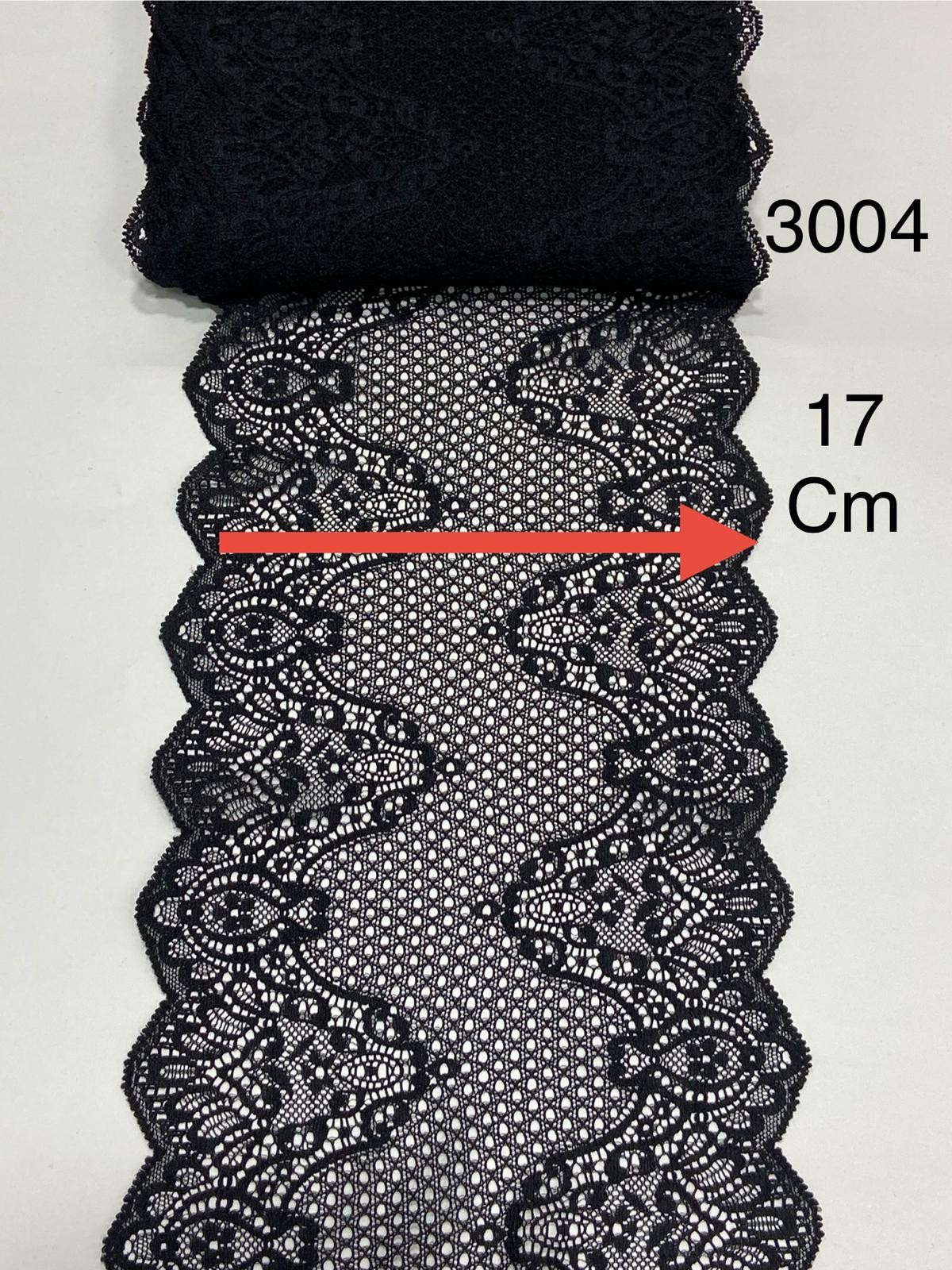Likralı Geniş Dantel / Esnek Dantel / 1 Metre
