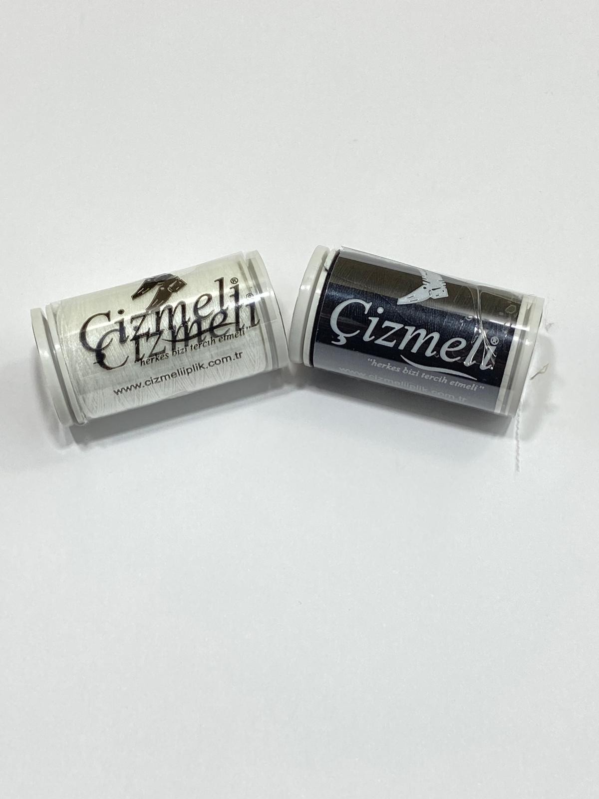 Dikiş İpi / 100 mt / Siyah & Beyaz / 2 li Set