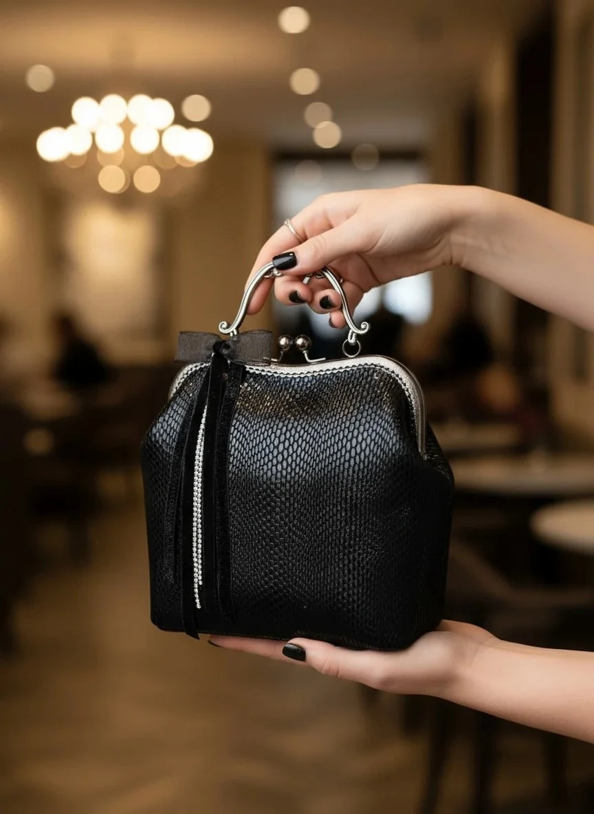 Hakiki Deri Çanta / El Yapımı / Abiye Çanta