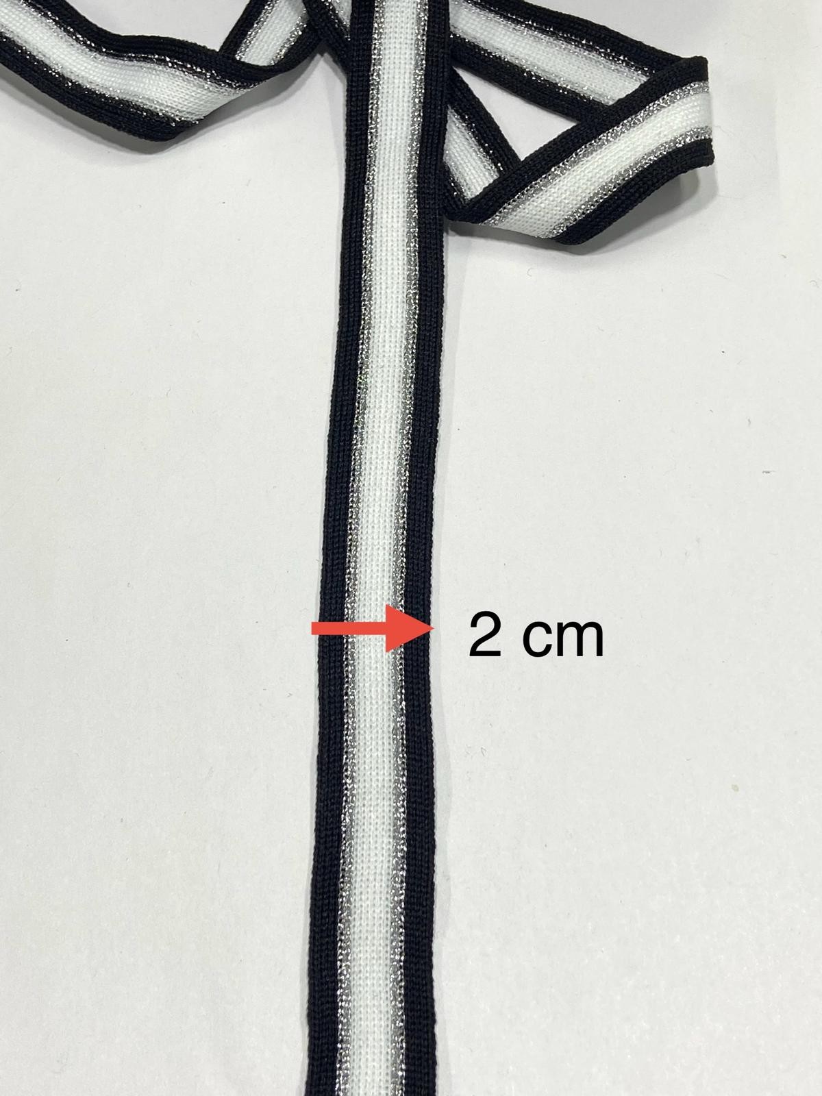 Dekoratif Şerit /Simli Eşofman Şeriti / 2 cm / 3 Metre