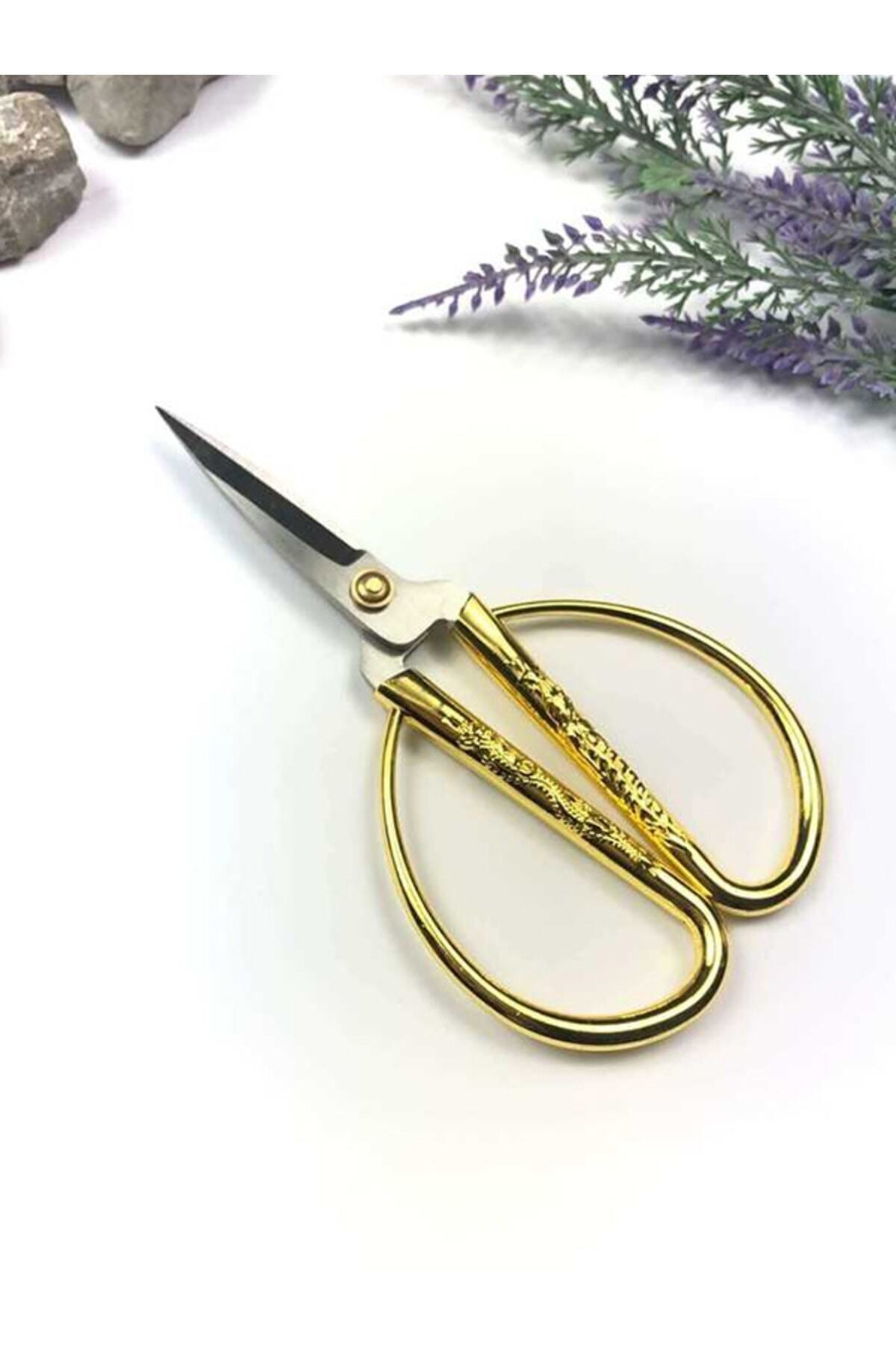 Söz Kurdele Nişan Makası Gold Renk Kurdele Kesme Makası Lüks Makas