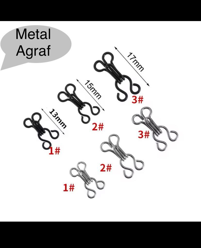 Agraf / Etek Sütyen Agrafı / Etek Kopça / 24 çift /