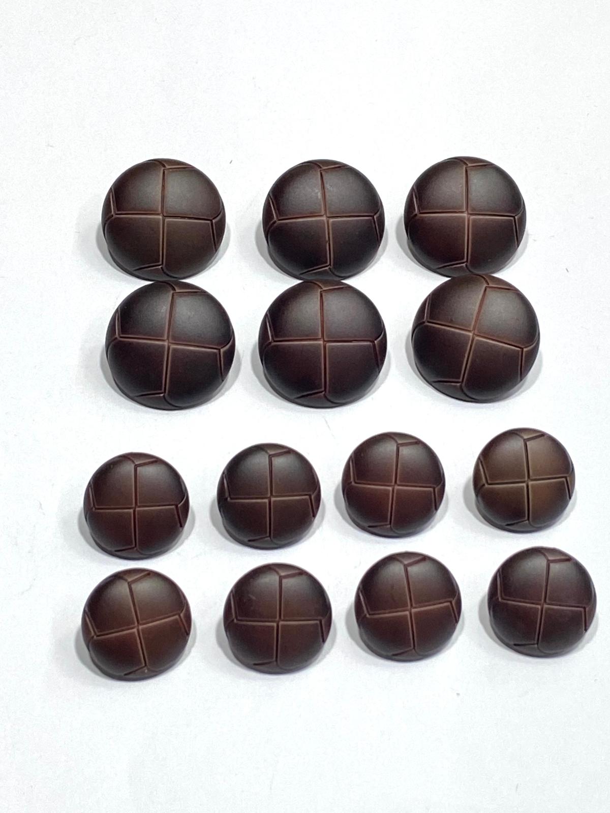 Ceket Trençkot Düğmesi İtalyan Düğme / Bordo / Deri Görünümlü