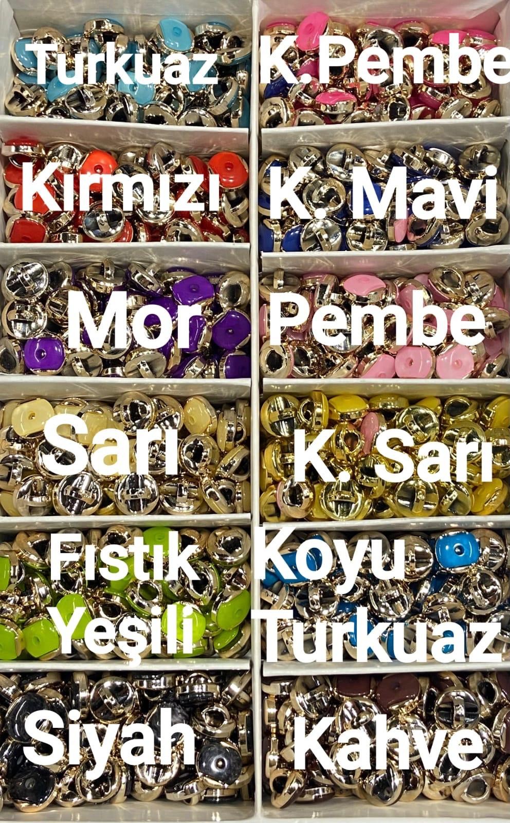 Bebek Düğmesi / Metalize (plastik) Düğme / 1,2 cm / 10 Adet /02728 /