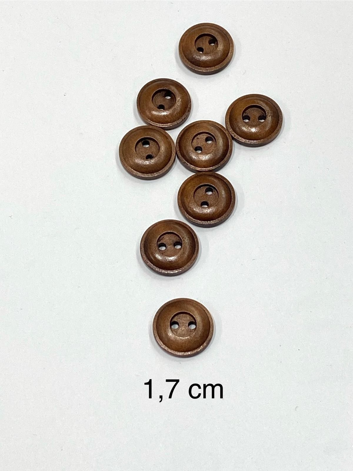 Hırka Yelek Düğmesi / Ahşap Düğme / 8 Adet / 1.7 Cm