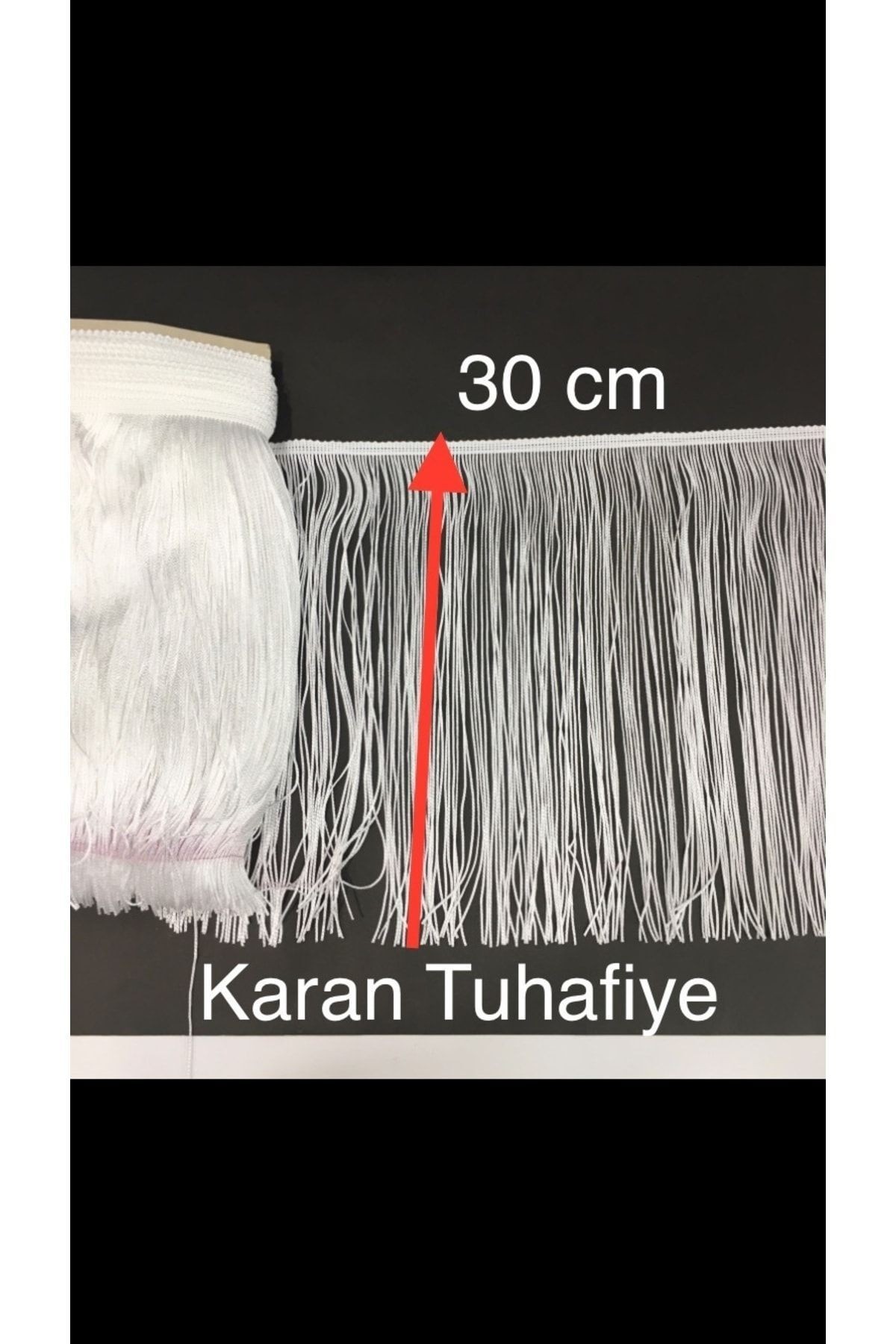 Püskül Saçak Beyaz 30 Cm 1 Metre