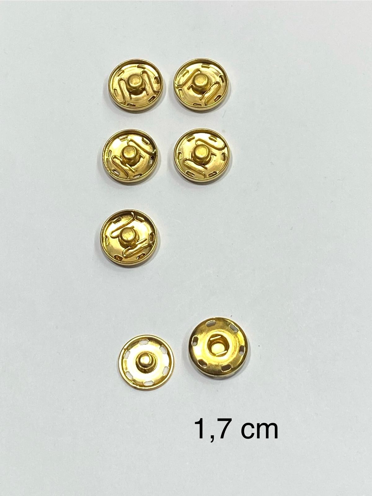 Metal Çıtçıt / Kaban Hırka Çıtçıtı / 6 lı set / 1,7 cm /