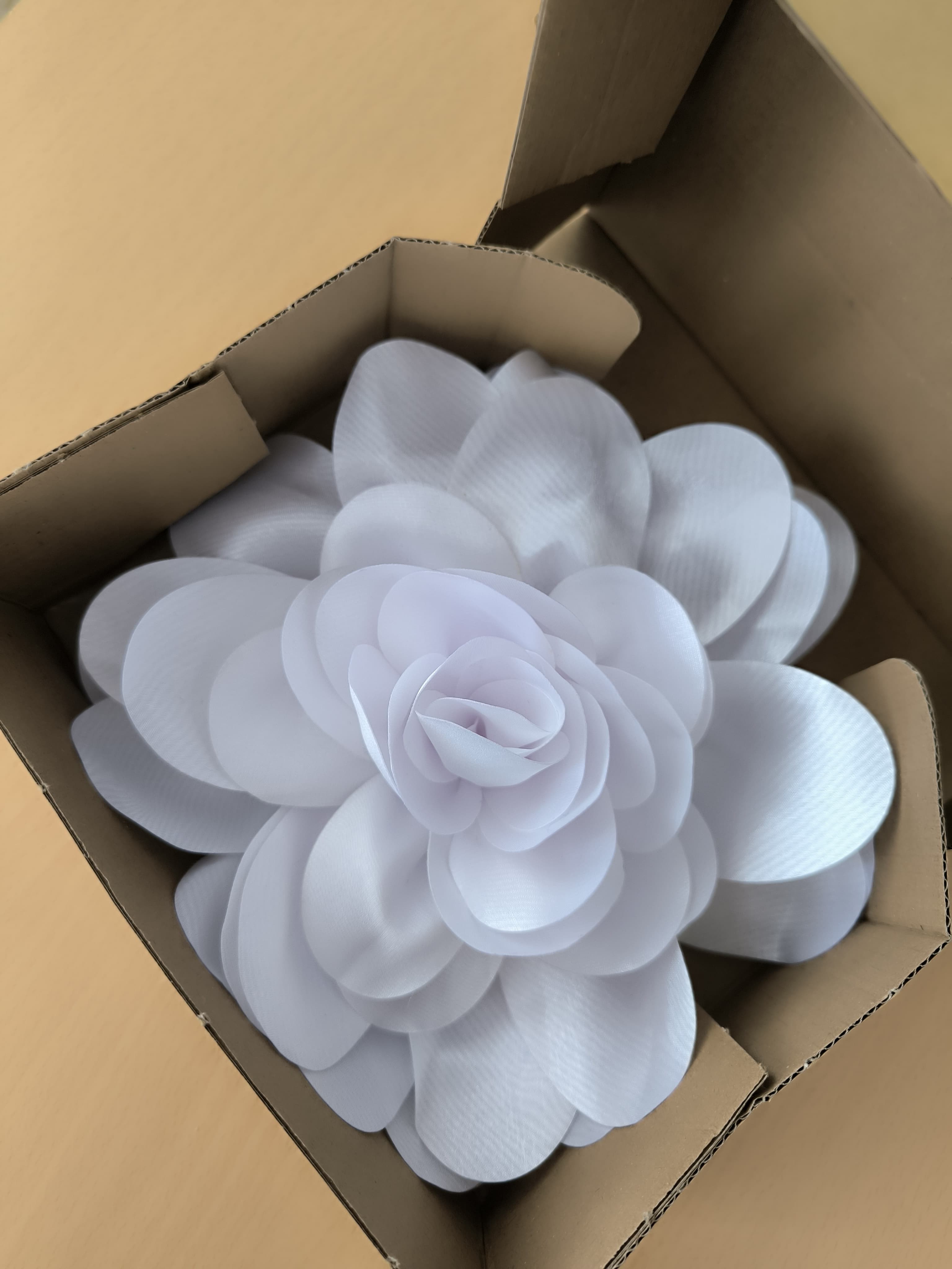 Broş/Saten Kumaş Çiçek Broş/İğneli Broş (22 cm)