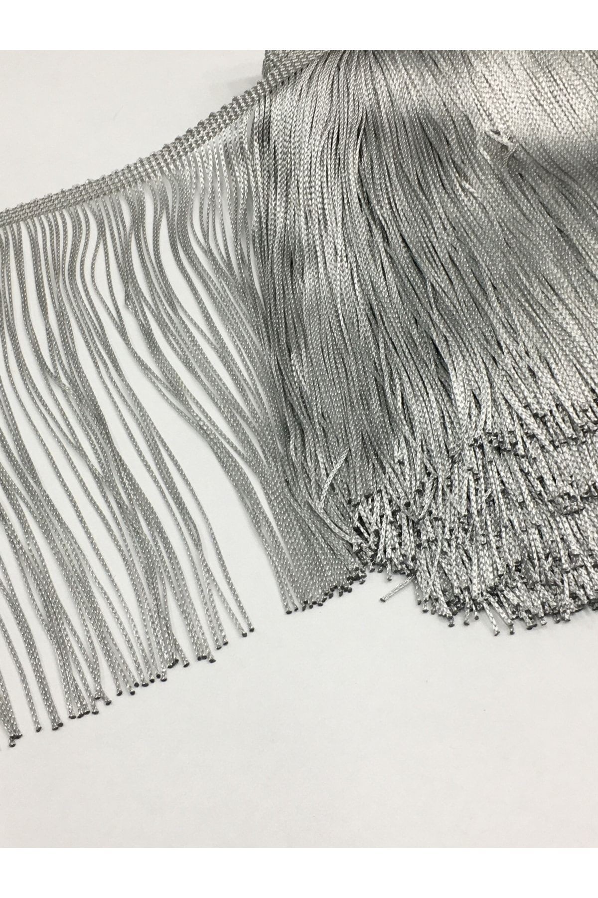 Püskül Saçak 20 Cm Gri / 1 Metre