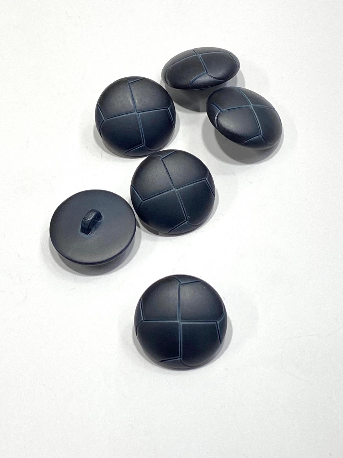 Kaban Mont Düğmesi İtalyan Düğme / Deri Görünümlü / Lacivert / 6 lı set / 2,7 cm