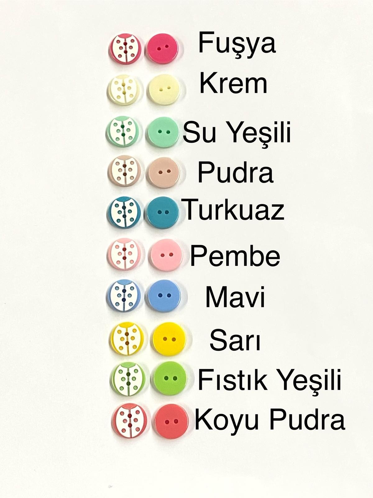 Bebek Düğmesi / Uğur Böceği Model 4 / 10 adet /