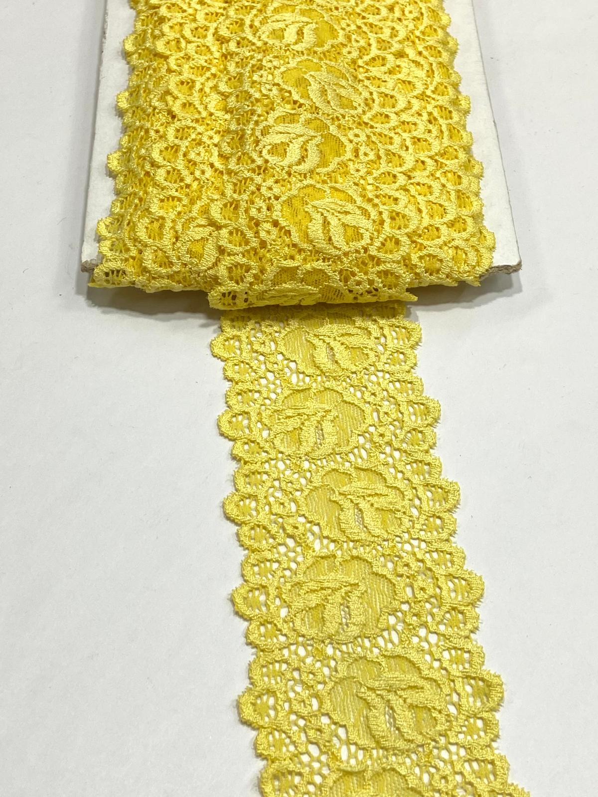 Likralı Dantel Esnek Dantel Orta Genişlik 1 Metre