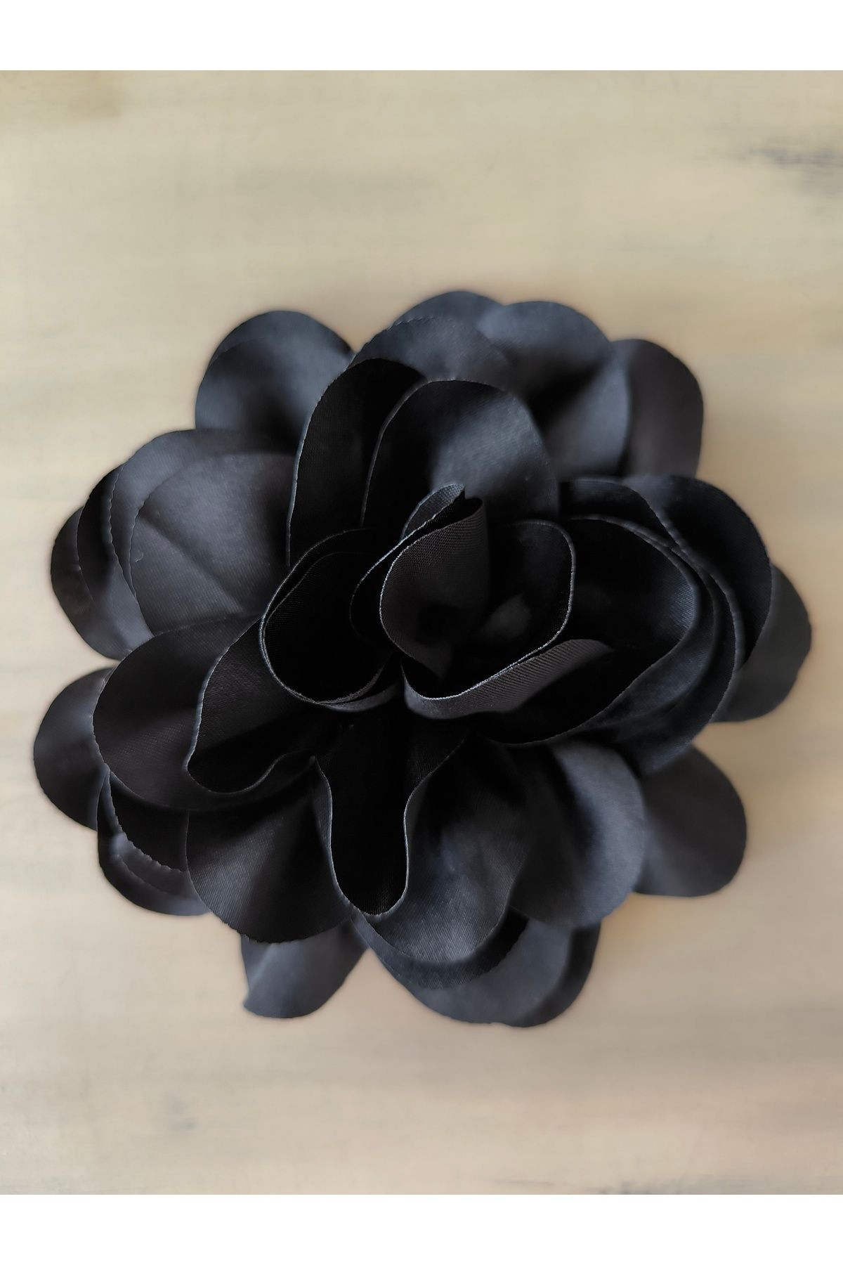 Broş/İğneli Saten Çiçek Broş (12 cm)