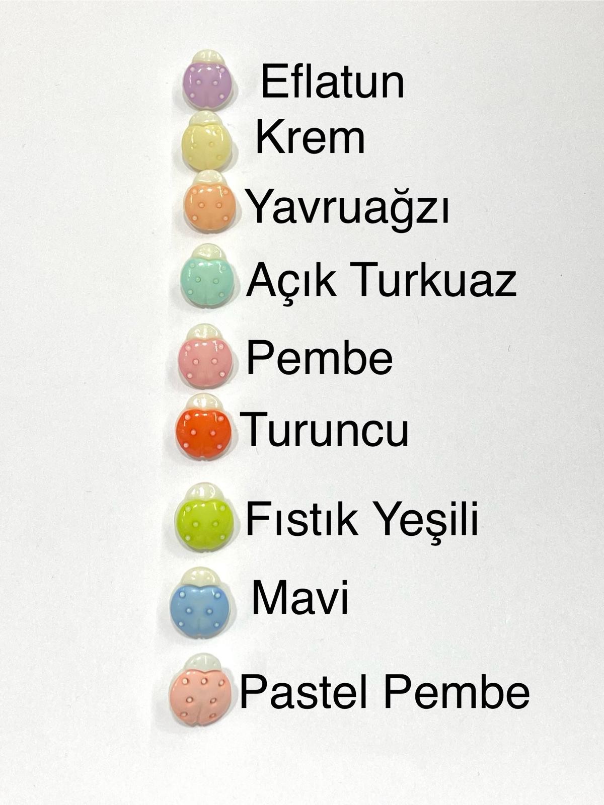 Bebek Düğmesi / Uğur Böceği Model 3 / 10 adet /