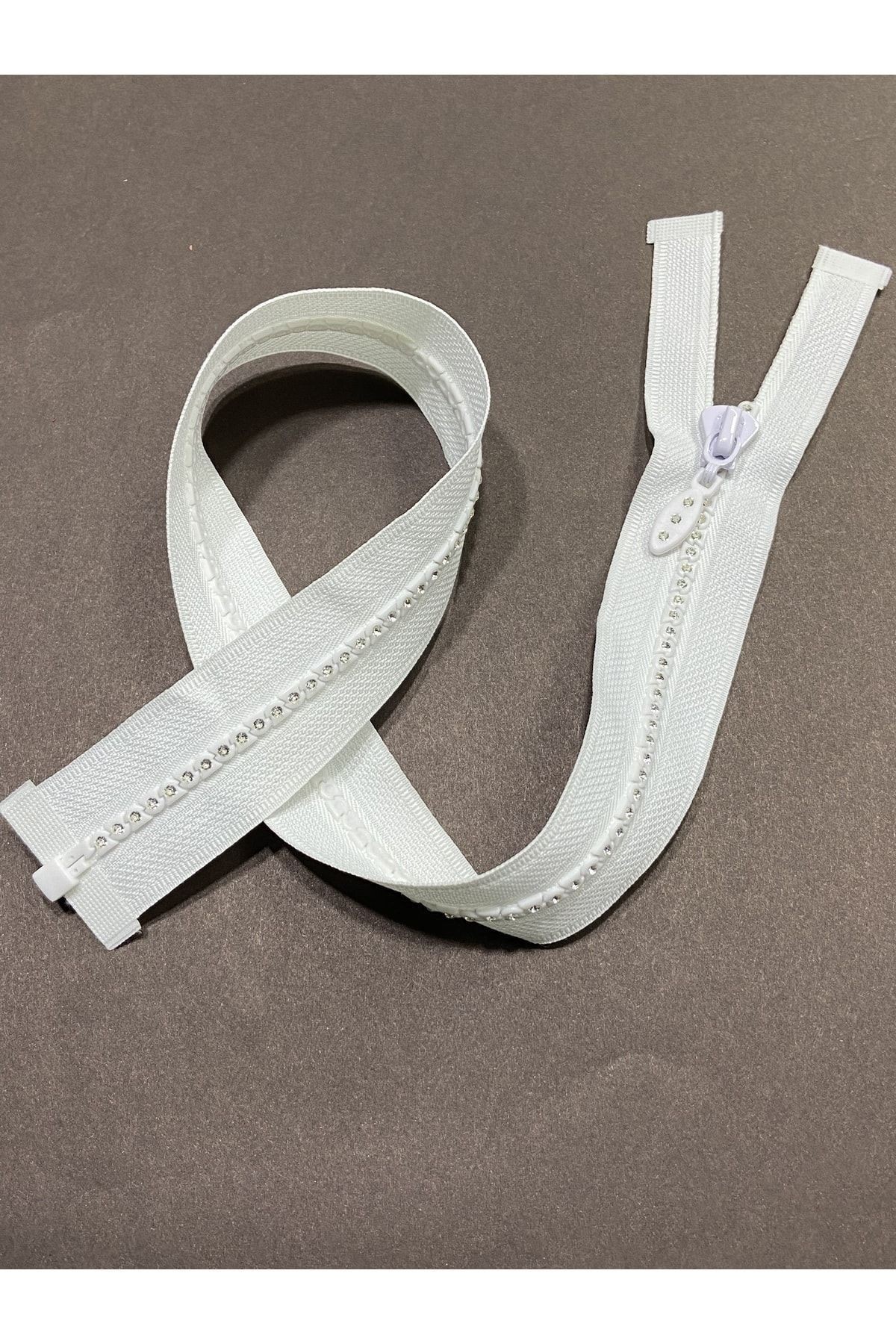 Taşlı fermuar/ hırka yelek fermuarı / 50 cm