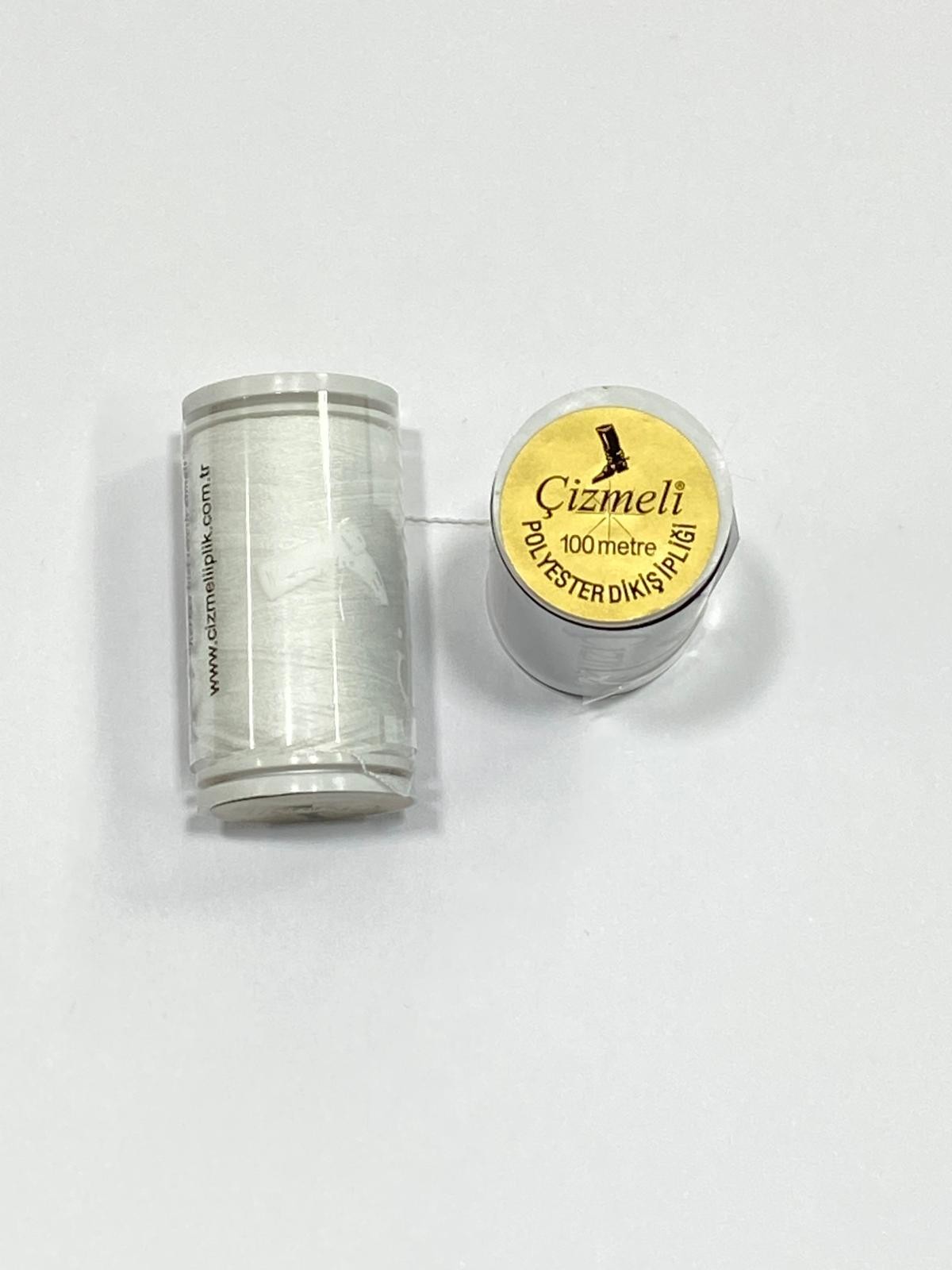 Dikiş İpi / 100 mt / Siyah & Beyaz / 2 li Set