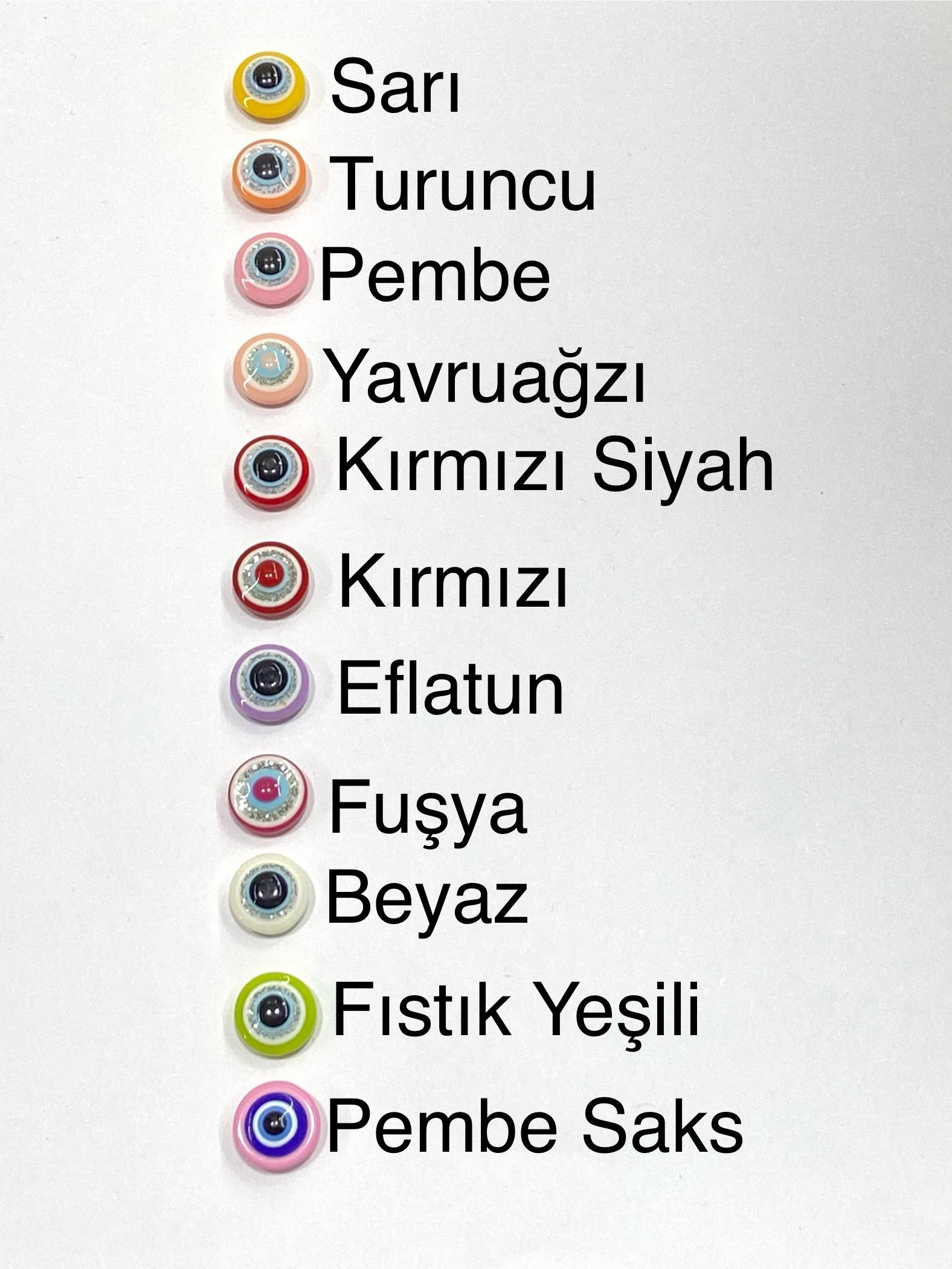 Bebek Düğmesi / Nazar Boncuğu Model 2 / 10 adet /