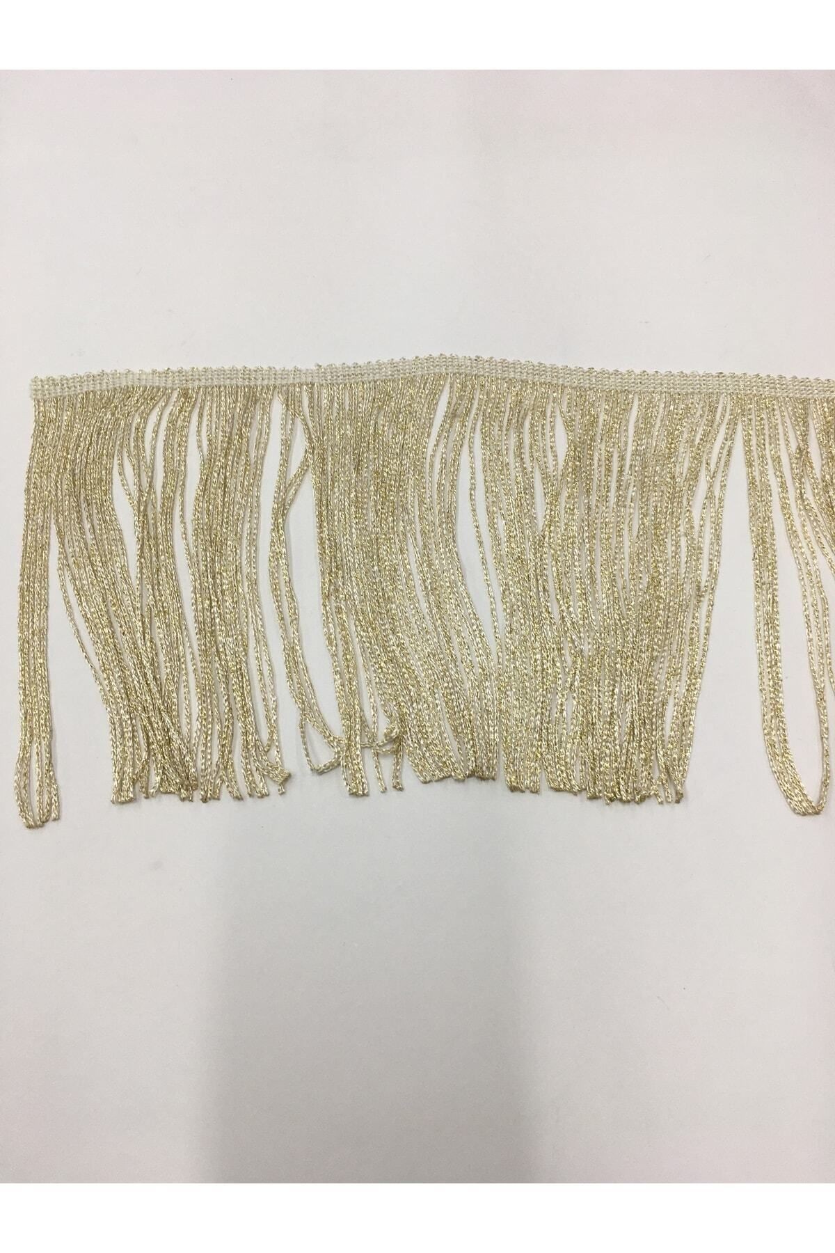Püskül Saçak Gold Simli 15 Cm 1 Metre