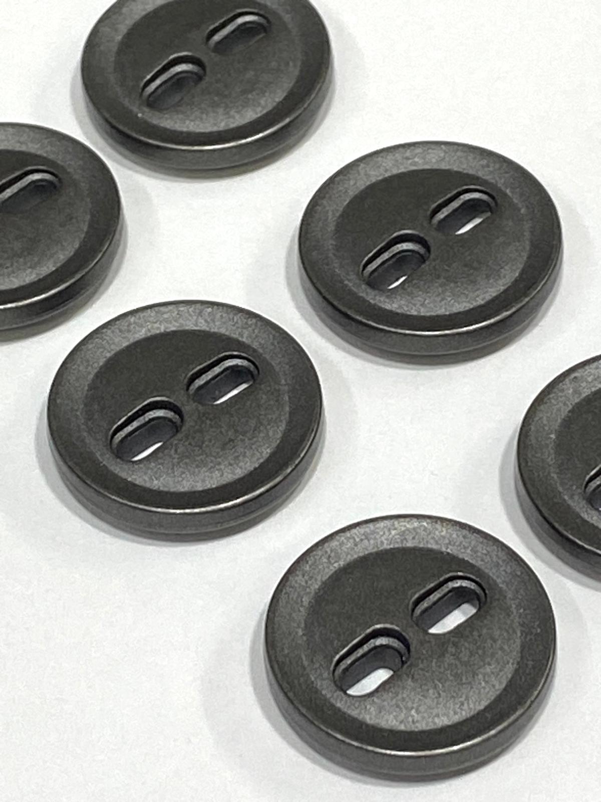 İtalyan Trençkot Ceket Düğmesi / Mat Metalize / 6 lı set / Füme / 2,2 cm / m03261