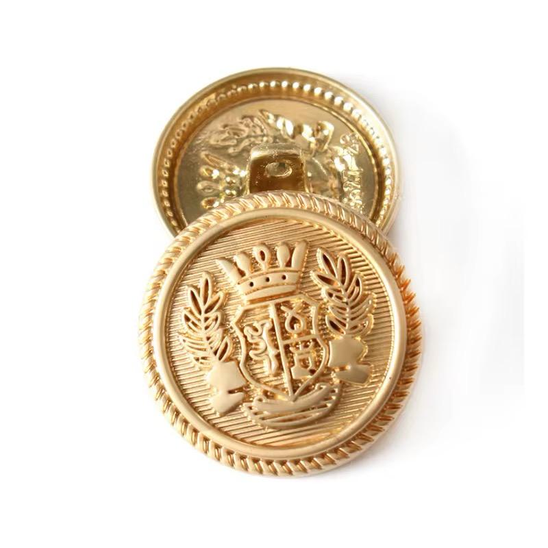 Blazer Ceket Düğmesi Takımı / 4+8 set / Mat Gold /