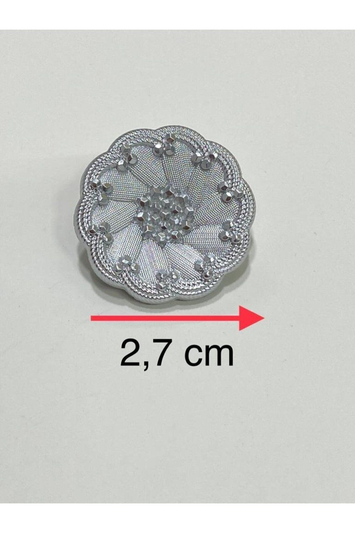 İtalyan Model Trençkot, Kaban Ve Mont Düğmesi Takımı 6 Lı Set Gümüş 2,7 Cm (KOD:4685)