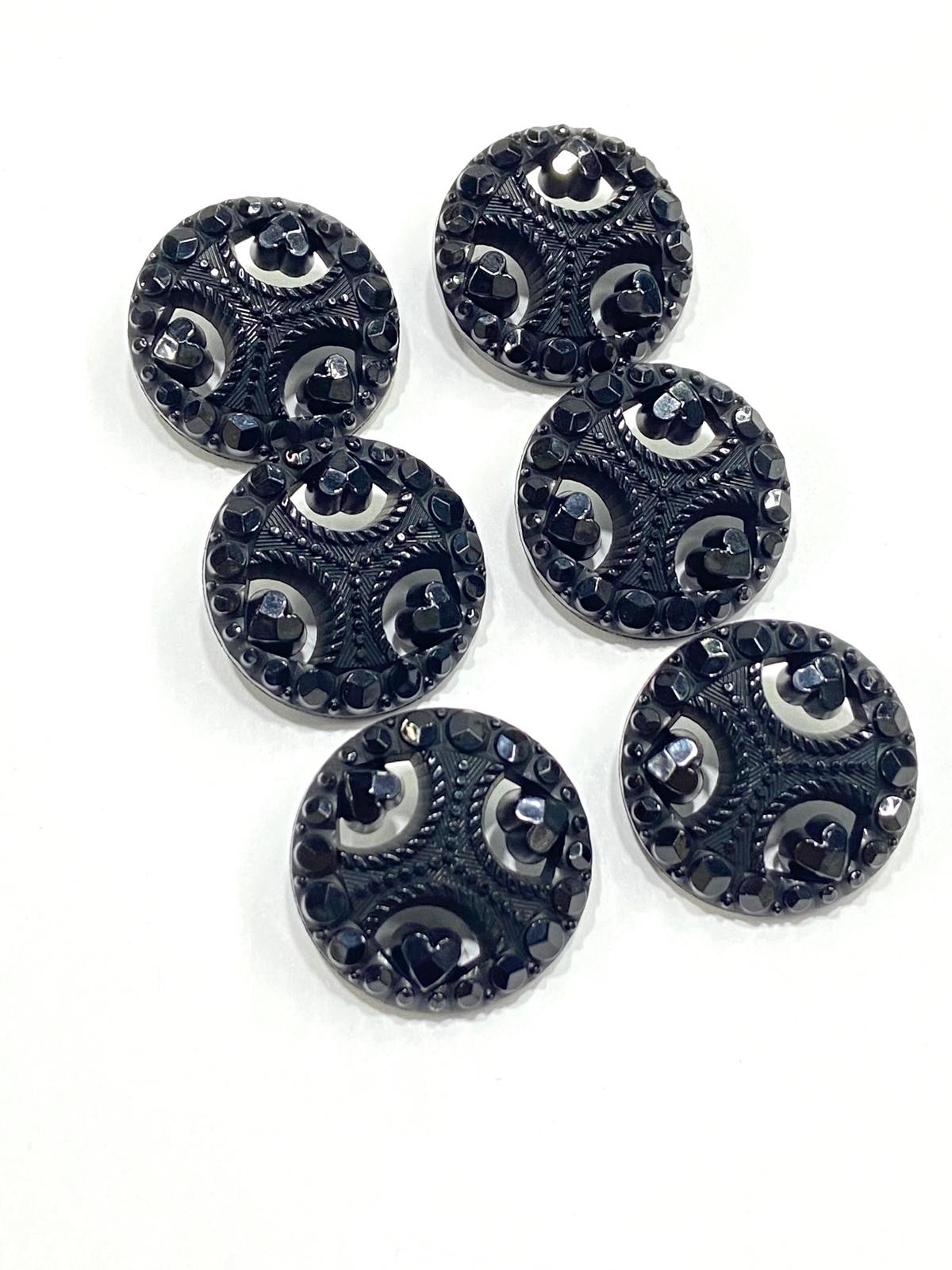 Kaban Mont Düğmesi / Siyah 2,8 cm / m2617