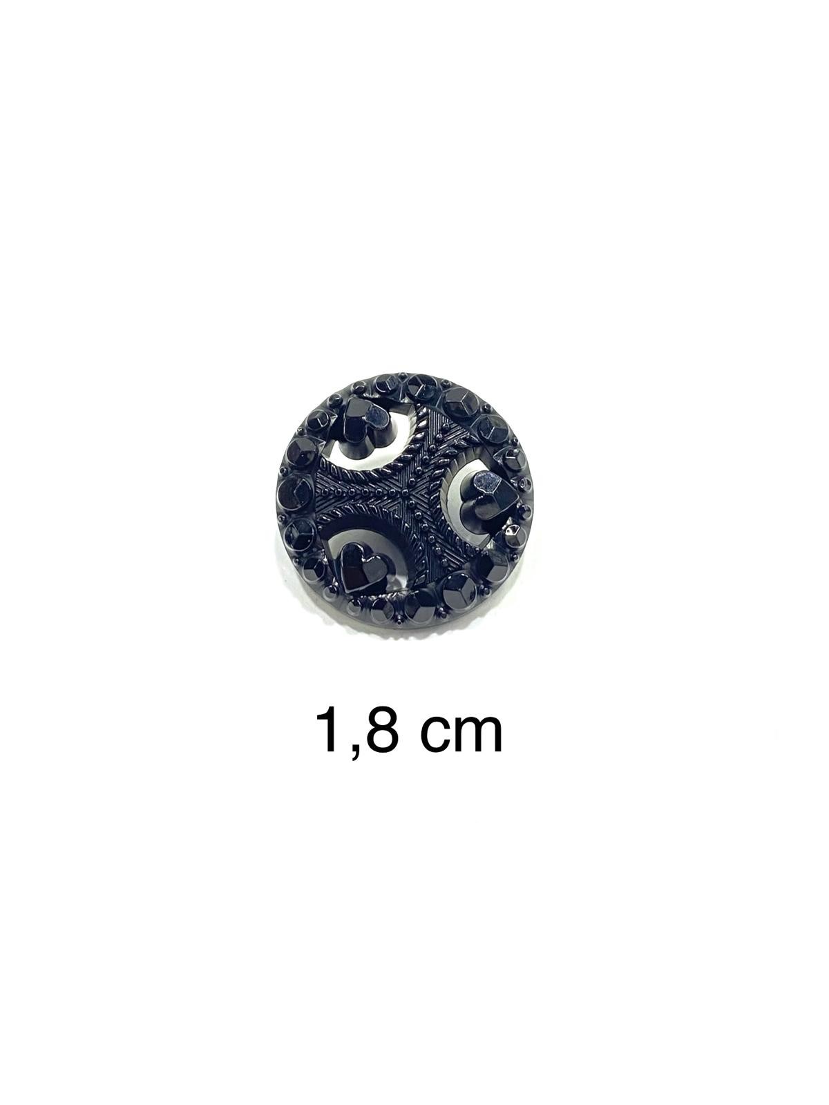 Yelek Hırka Düğmesi / Siyah 1,8 cm / m2617