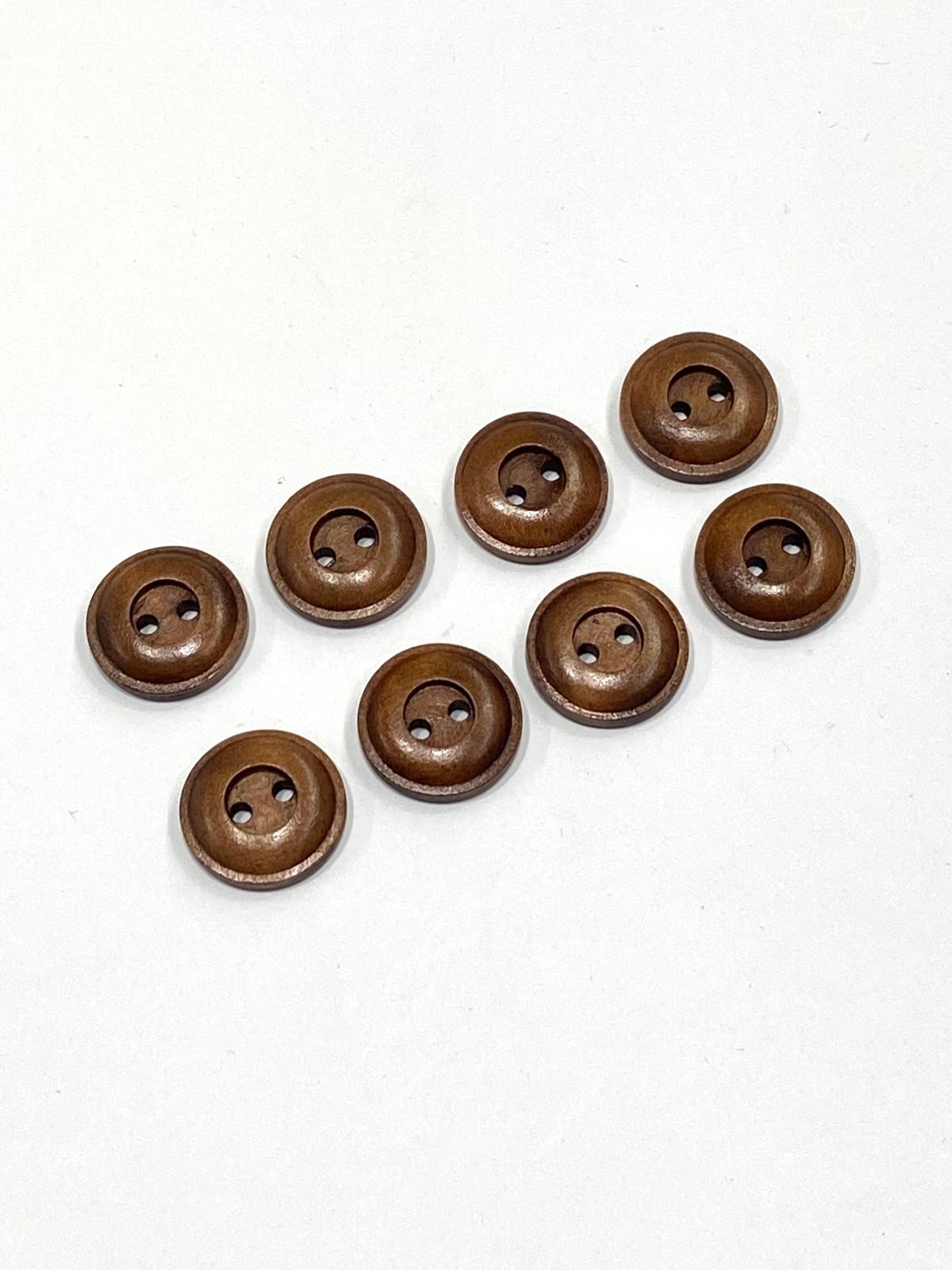 Hırka Yelek Düğmesi / Ahşap Düğme / 8 Adet / 1.7 Cm