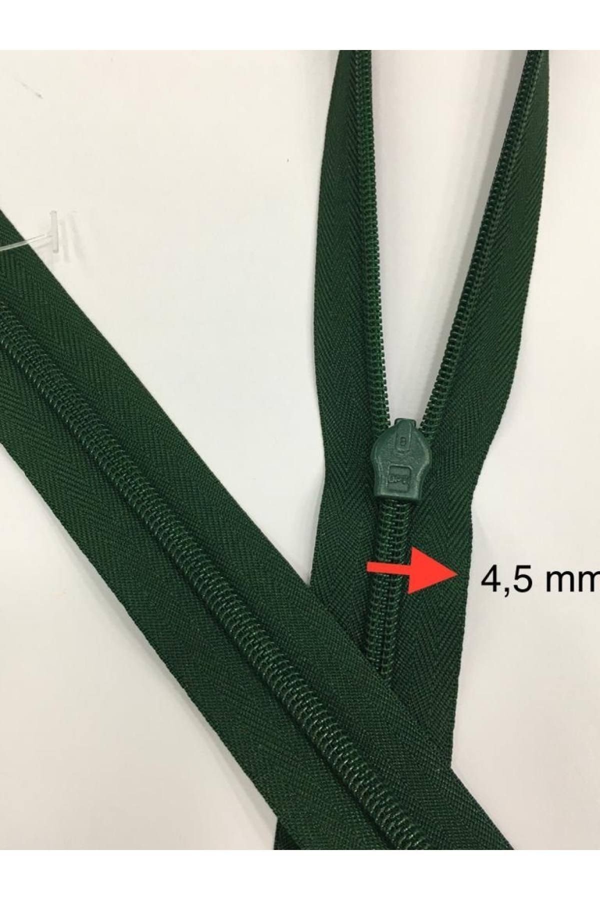 Gizli Elbise Fermuarı / Ekstra Kalın Diş / 70 Cm Koyu Yeşil
