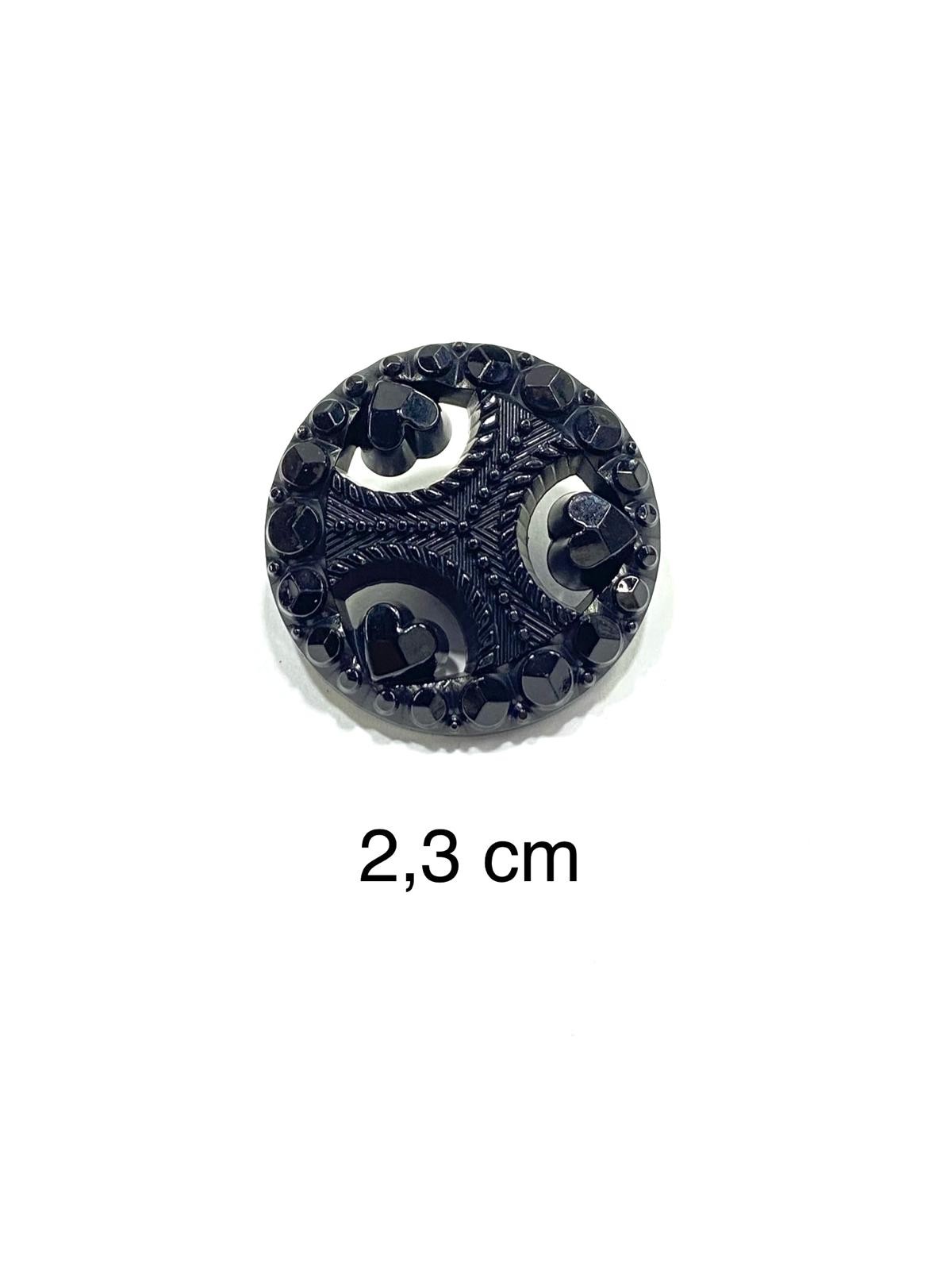 Trençkot Ceket Düğmesi / Siyah 2,3 cm / m2617