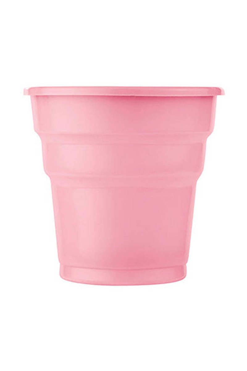 Roll-Up Plastik Meşrubat Bardağı Pembe 180cc-7oz 25li