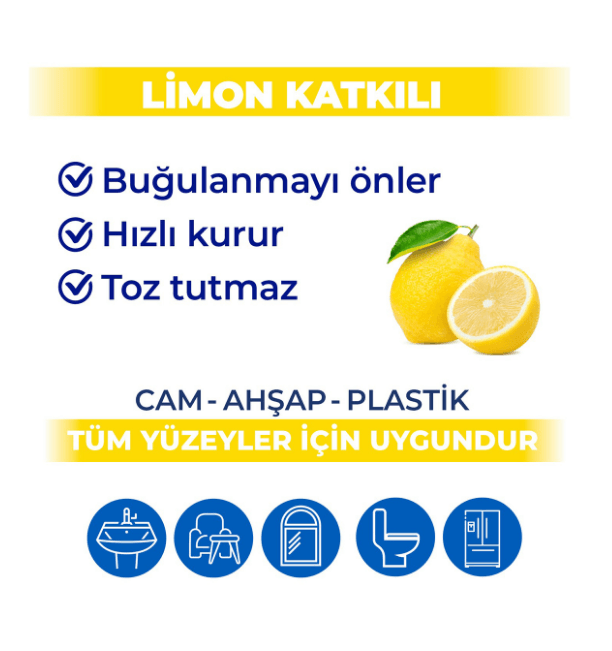 Bingo Yüzey Temizleme Havlusu Pratik Çok Amaçlı 96'lı Limonlu